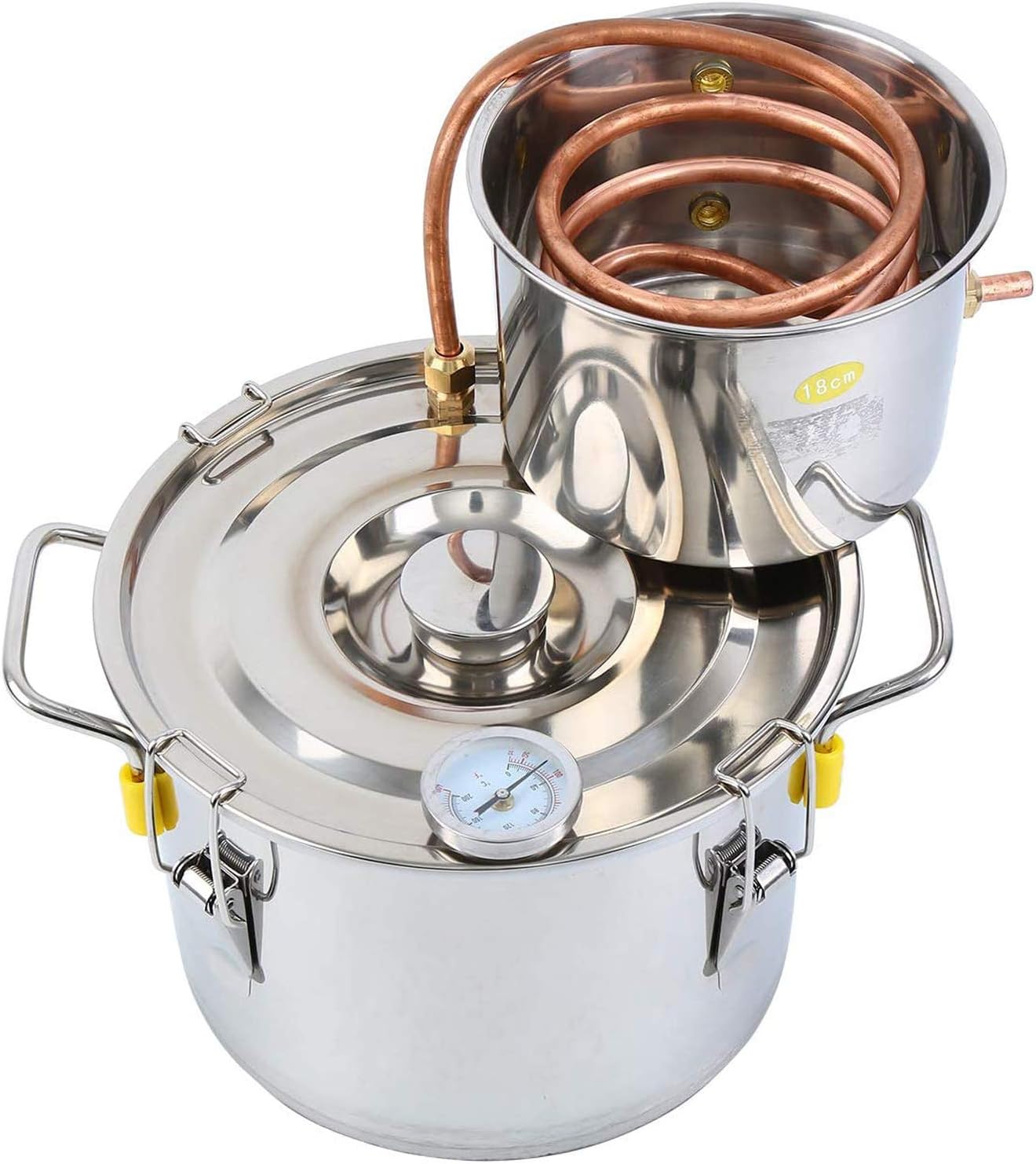 WMN_TRULYSTEP DIY 2 Gal 10 Liters Copper Alcohol Stills Ethanol Still  Spirits Boiler Water Distiller