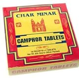 Camphor Tablets 200g (7oz) 64 tablets of 1'x1x1/4' Charminar or Kanaiya