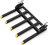 YINTATECH Clamp on Debris Forks to 48' Bucket, Heavy Duty Clamp-On Pallet Fork 2500 lbs Capacity Attachments Fit for...