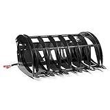 Titan Attachments Extreme Skid Steer Root Grapple Rake Attachment 72' Universal 3,000 PSI