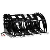 Titan Attachments Extreme Skid Steer Root Grapple Rake Attachment 60' Universal 3,000 PSI