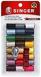 SINGER 00264 Polyester Hand Sewing Thread, Assorted Colors, 24 Mini-Spools