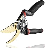 gonicc 8.5' Professional Rotating Bypass Titanium Coated Pruning Shears(GPPS-1014), Secateurs, Scissors, Pruners with...