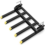 YINTATECH Clamp on Debris Forks to 48' Bucket, Heavy Duty Clamp-On Pallet Fork 2500 lbs Capacity Attachments Fit for...