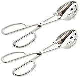 Buffet Tongs, KEBE 2-PACK Stainless Steel Buffet Party Catering Serving Tongs Thickening Food Serving Tongs Salad Tongs...