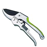 Power Drive Ratchet Anvil Hand Pruning Shears - 5X More Cutting Power Than Conventional Garden Tree Clippers.