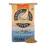 Scratch and Peck Feeds Organic Layer Mash Chicken Feed - 25-lbs - 16% Protein, Non-GMO Project Verified, Naturally Free...