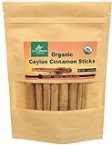 Organic Ceylon cinnamon sticks, True or Real Cinnamon, Premium Grade, Harvested from a USDA Certified Organic Farm in...