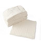 Humble Bebe Prefold Cloth Diapers - 12 Pack - Unbleached Premium Cotton, 4x8x4, Pre-Washed, Fits Newborn Babies to...