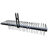 Field Tuff 60 Inch Steel Spring Coil Tine Tow Behind Landscape Rake with 3 Point Hitch Receiver Attachment for Pine...