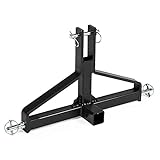 Titan Attachments Light Duty 3 Point 2' Trailer Receiver Adapter Hitch Fits Category 1 Tractors, Quick Hitch Compatible,...