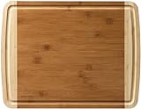 Bamboo Cutting Board - Wood Chopping Board with Juice Groove, Charcuterie Board, Serving Platter Cheese Board, Bread...