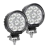 EXZEIT Waterproof LED Pods, 54W 3800LMS 180° Flood Offroad Light with CREE Led Chips, Off Road Lights, Led Work Lights...