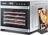 COSORI Food Dehydrator for Jerky, Large Drying Space with 6.48ft², 600W Dehydrated Dryer Machine, 6 Stainless Steel...