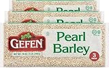 Gefen Pearl Barley Total of 3 Pounds, Premium Quality Pearled Barley, Product of The USA, 16oz (3 Pack)