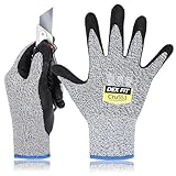 DEX FIT Level 5 Cut Resistant Gloves Cru553, 3D-Comfort Fit, Firm Grip, Thin & Lightweight, Touch-Screen Compatible,...