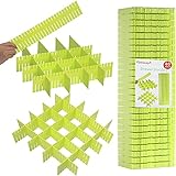 Flytianmy 40Pcs Drawer Dividers, Adjustable Drawer Organizer for Socks, Underwear, Makeup, Can Help Tidy Kitchen,...