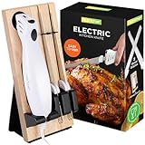 NutriChef Electric Carving Turkey Slicer Kitchen Knife | For Thanksgiving | Portable Electrical Food Cutter Knife Set...