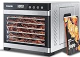 COSORI Food Dehydrator for Jerky, Holds 7.57lb Raw Beef with Large 6.5ft² Drying Space, 6 Stainless Steel 13'x12'...