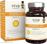 Viva Naturals High-Potency Vitamin D3, 5,000 IU, 360 Softgels