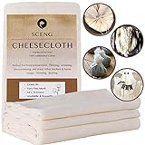 Cheesecloth, Grade 90, 36 Sq Feet, Reusable, 100% Unbleached Cotton Fabric, Ultra Fine Cheese Cloth for Cooking - Nut...