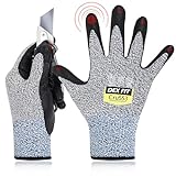 DEX FIT Level 5 Cut Resistant Gloves Cru553, 3D-Comfort Fit, Firm Grip, Thin & Lightweight, Touch-Screen Compatible,...