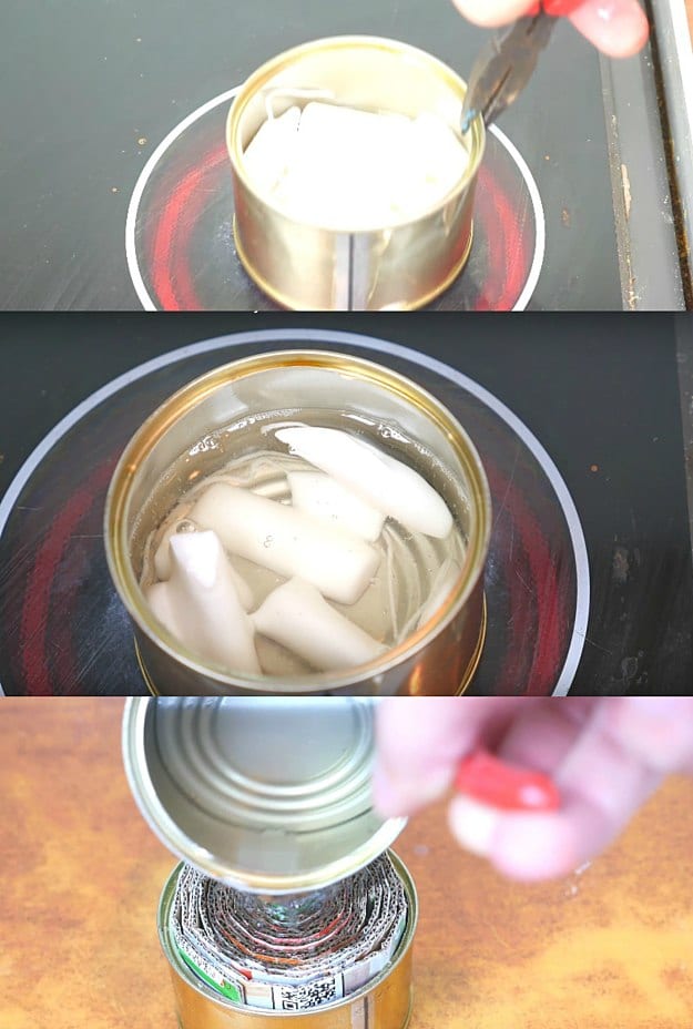 Douse Wick With Melted Candle | How To Make A Fire Starter