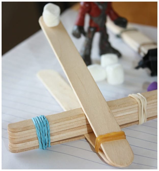 Wooden Catapult | Fun Activities for Kids at Home Get Through a Winter Storm Indoors