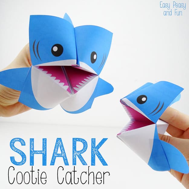 Shark Cootie Catcher | Fun Activities for Kids at Home Get Through a Winter Storm Indoors