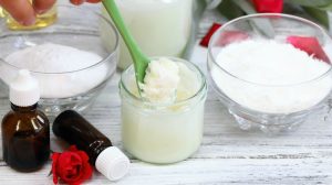 Featured | Stirring of antibacterial homemade deodorant which is made from coconut oil | How to Make Homemade Deodorant