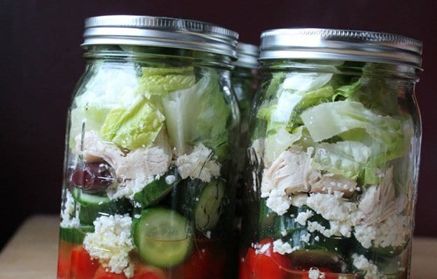 Greek Salad | Mason Jar Salad Recipes