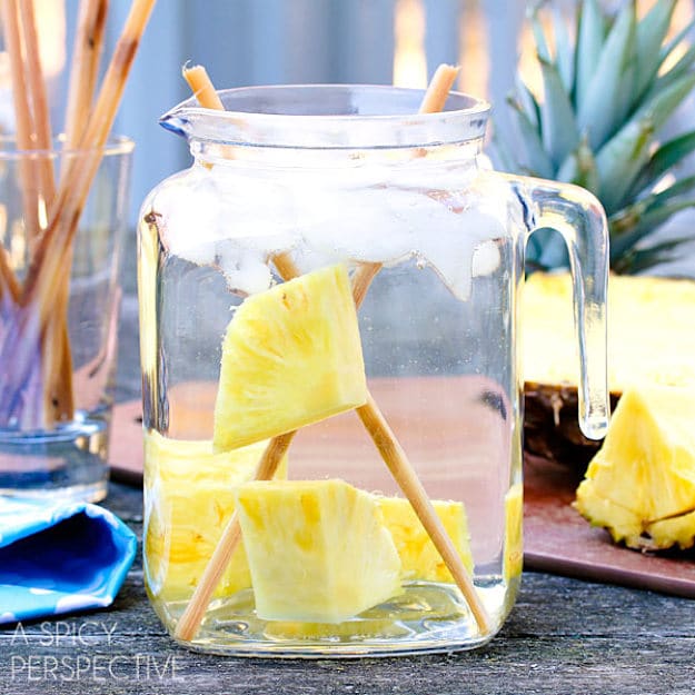 Pineapple Sugarcane Spa Water | Refreshing Infused Water Recipes For Happy Hydrated Homesteaders