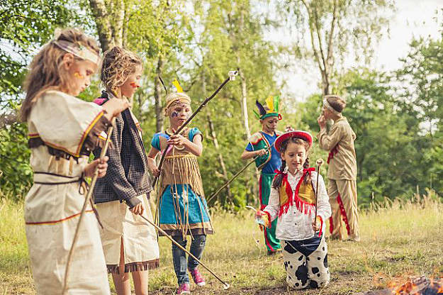 Playing Dress Up | 15 Classical Fun Family Activities Around The Campfire