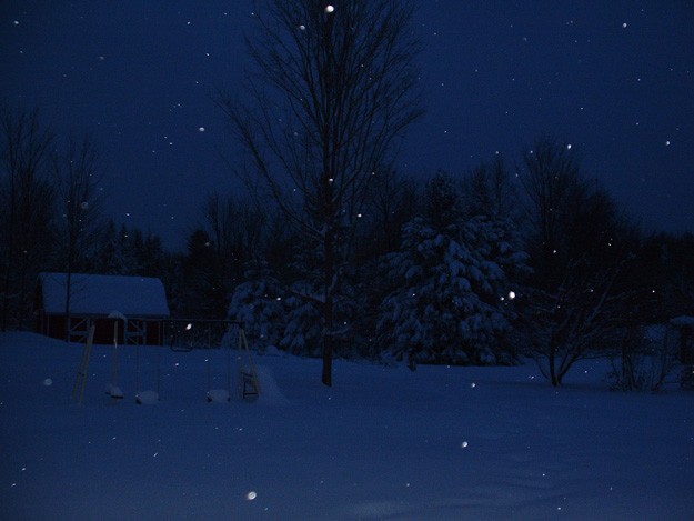 Late night winter on the homestead