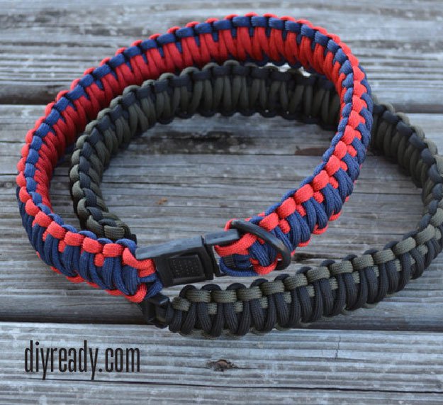 dog Collar with Paracord | 25 Paracord Projects, Knots & Ideas