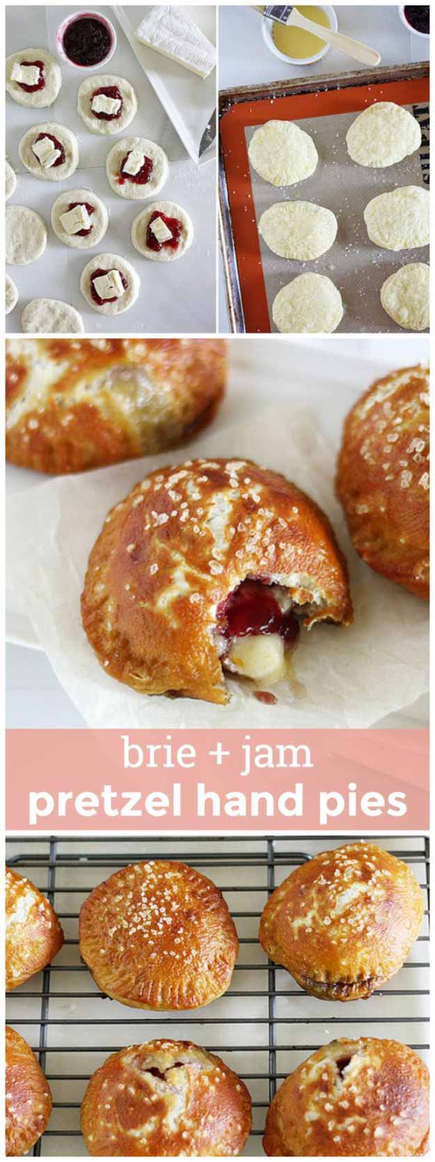 Brie and Jam Pretzel Hand Pie
