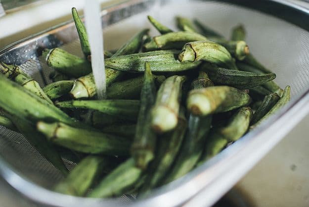 Wash Okra | Pickled Okra Recipe | Homesteading Canning Ideas