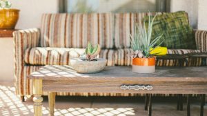 Featured | Hip outdoor porch seating with succulent plants | Ways to Repurpose Old Furniture: The Best Way To Upgrade Your Home Living Economically