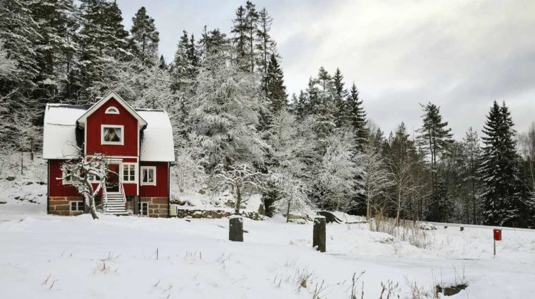 typical Swedish house in winter landscape | Winterizing Your Home 101 | Prepare For Winter Months To Come | winterizing your home | Featured