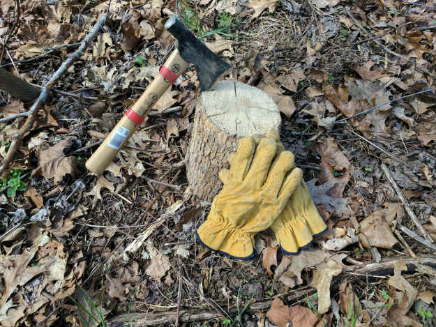 Work Gloves and Ax | Best Loans And Grants For Preppers Or Homesteaders 