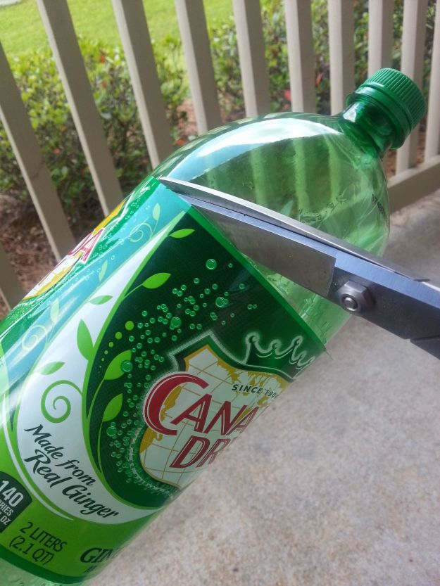 Step 3: Cut Off The Top Of The Bottle | DIY Bottle Planter From Recyclables 