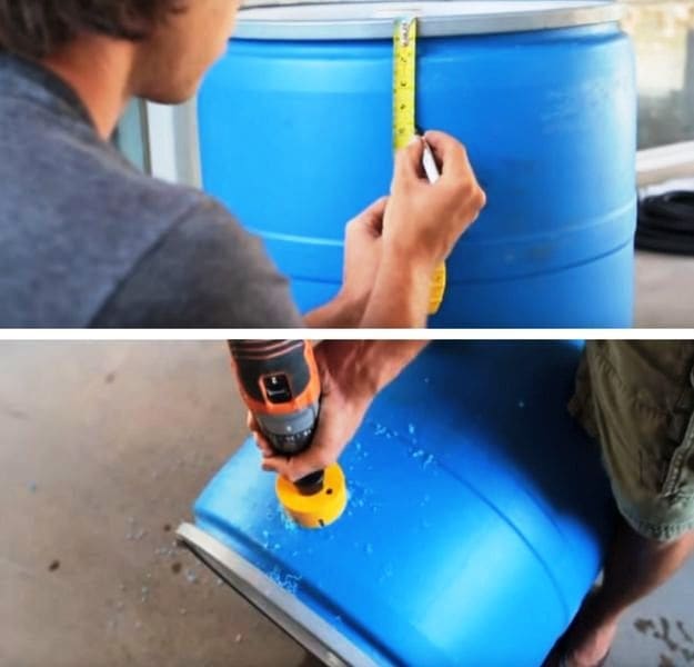 Step 3: Drill The Second Or The Overflow Hole | Make A DIY Rain Barrel And Never Waste Water Again