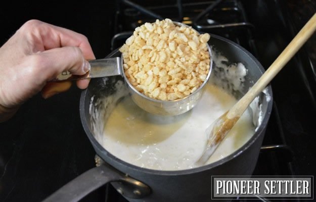 Add Rice Krispies | How to Make Rice Krispie Treats