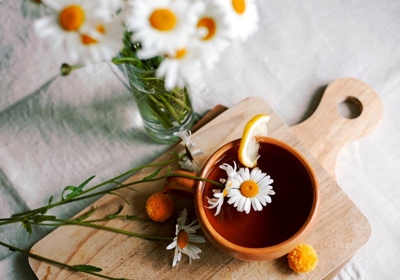 herbal tea fresh chamomile flowers ceramic | what is insomnia like