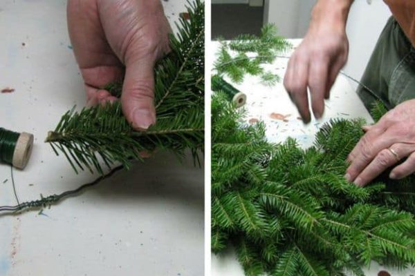 How To Make A Wreath From Natural Evergreen Clippings