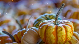 Fairy lights small pumpkins | Creative Thanksgiving Decorations You'll Wish You'd Thought Of First | traditional thanksgiving decorations | Featured