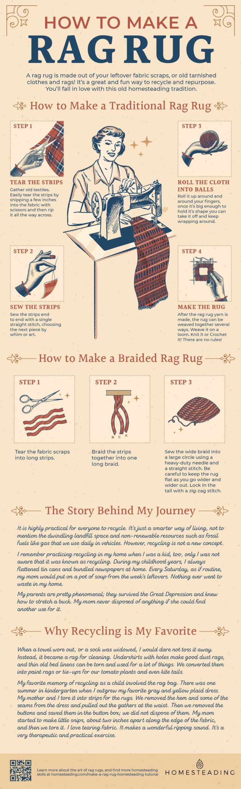 Infographic | how to make a rag rug