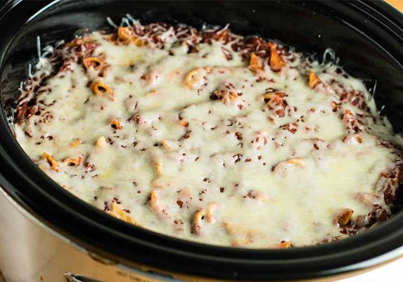 Easy Crockpot Baked Ziti | slow cooker recipes