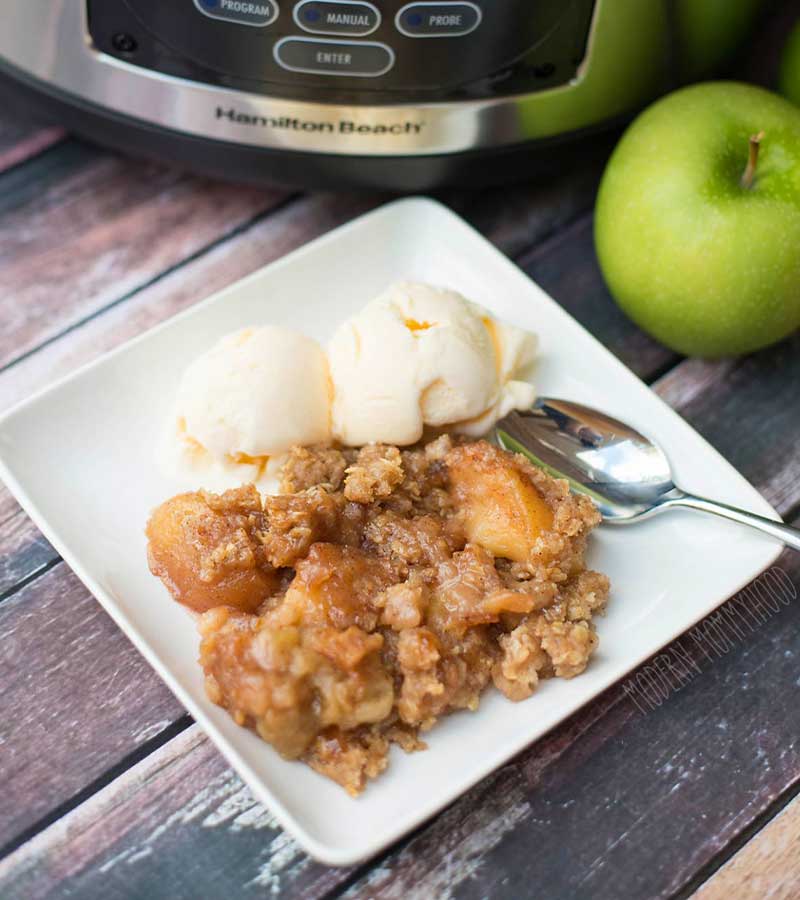 Slow Cooker Apple Crisp | healthy crockpot recipes