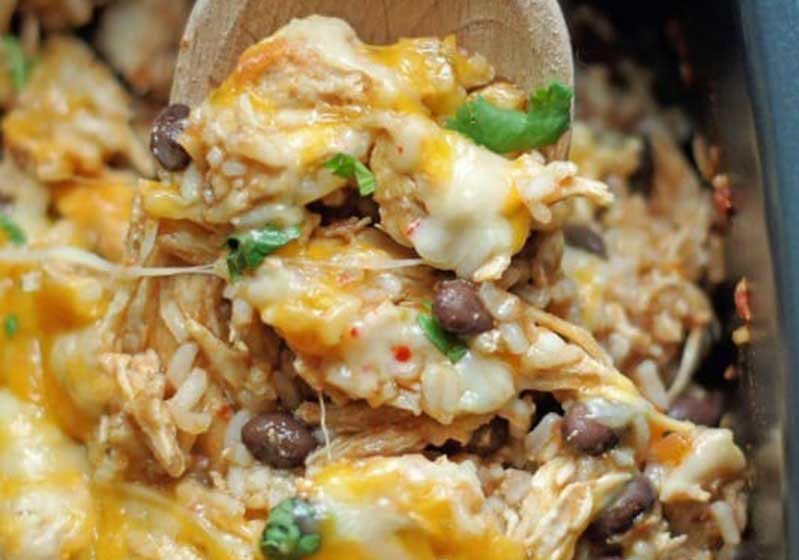 Slow Cooker Spicy Chicken And Rice | healthy crockpot recipes chicken